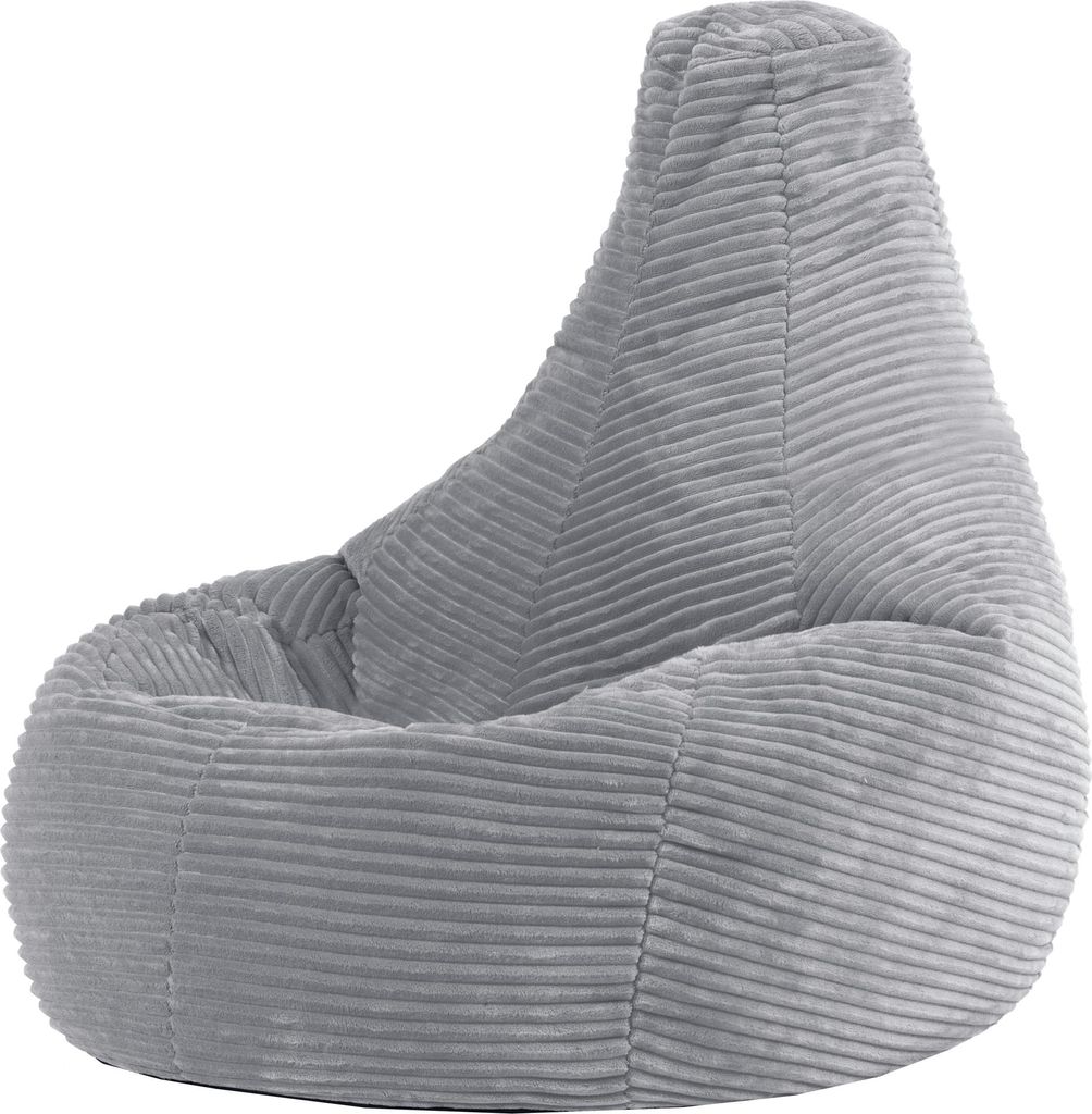 icon Sitzsack-Sessel Bean Bag Flauschig Dalton Für Kinder, Grau, Cord, Kindersitzsack, Groß, Sitzsack Kinder mit Füllung - Hergestellt in Deutsc...