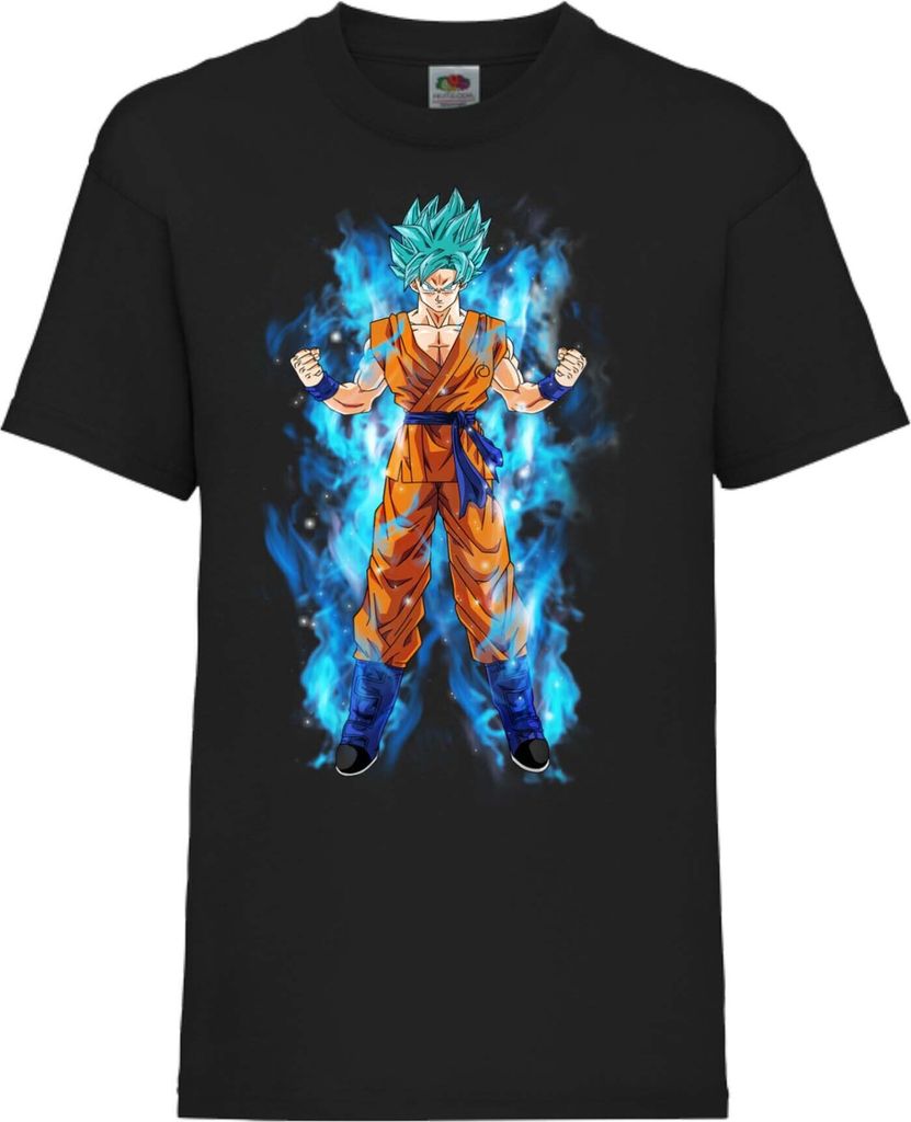 Kinder T-Shirt Dragon Anime Manga Ball Z 05 Saiyan Form, 9-11 Jahr - 140 / Schwarz