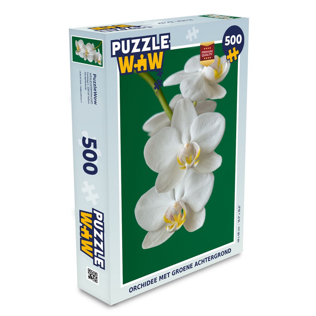 MuchoWow Puzzle 500 Teile Orchidee mit grünem Hintergrund - Denken - Spiel - Toy