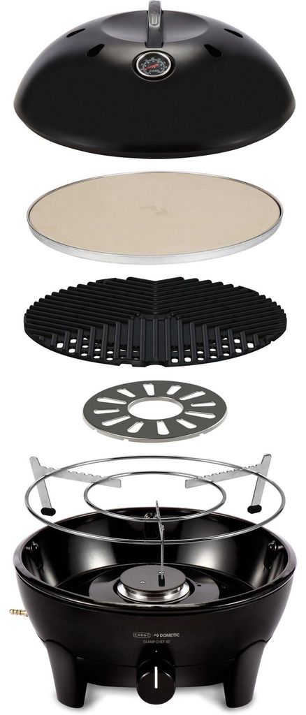 Cadac Glamp Chef 40 BBQ / Pizza Stone 30mbar Gasgrill Campinggrill ø 40 cm 5610C-35-04-EF