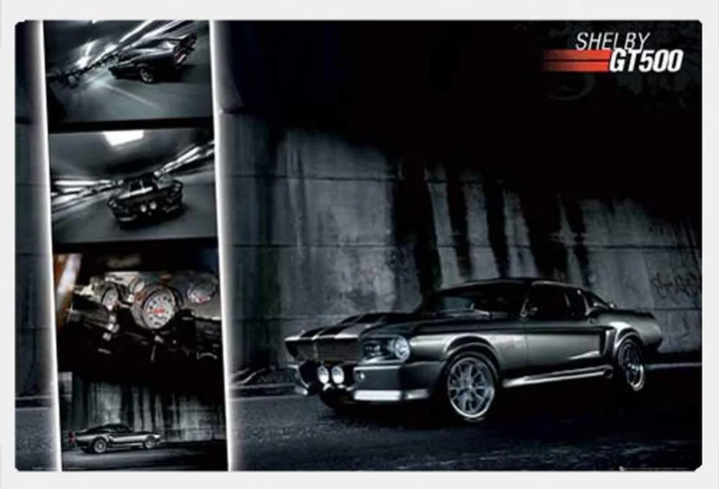 Offerta Poster Shelby GT500 + Cornice Shinsuke® Bianco 61x91,5