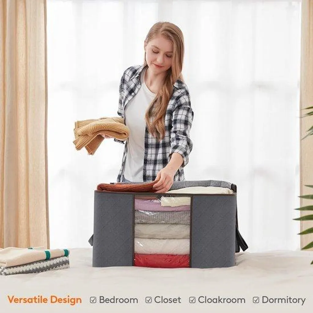 Rangement sous-vêtements et lingerie - Set de 3 pochettes pour tiroir Gris