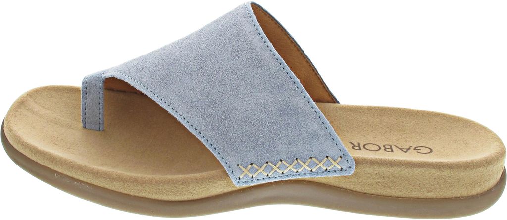 Gabor 8370036 Damenschuhe, Zehentrenner, Leder, Hellblau - Produktbild 