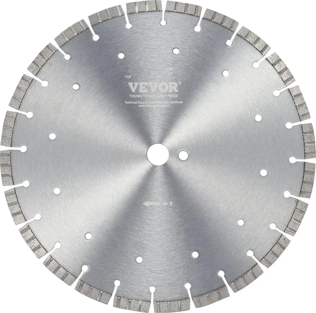 Disque diamant béton 350mm haute densité avec dents ondulées 12mm