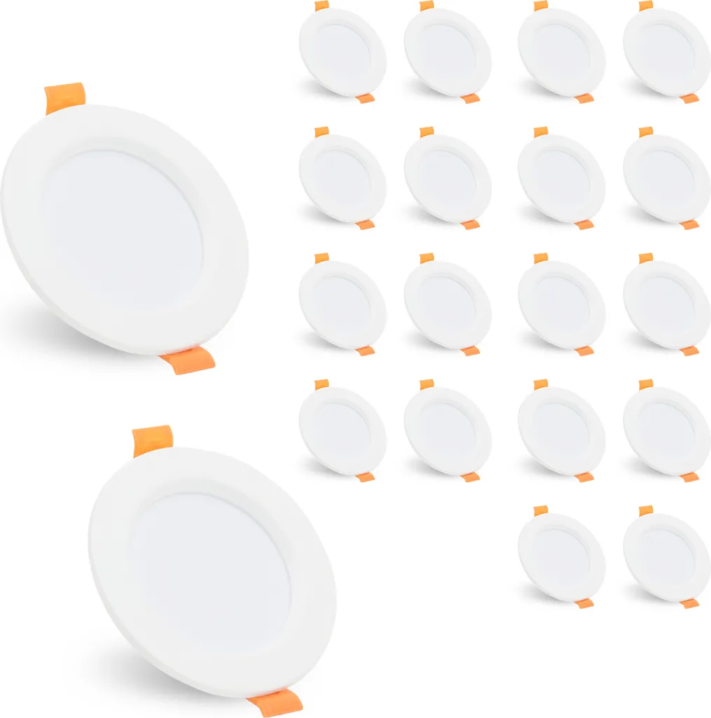 Kit 20 Faretti LED Clanmacy 5W 3200K: Illuminazione Design per Interni