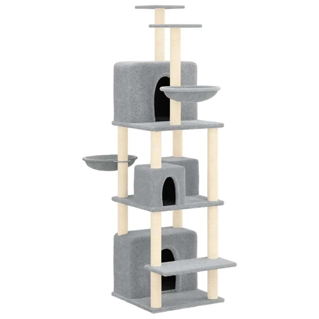vidaXL Tiragraffi per Gatti 180 cm in Sisal Grigio Chiaro | Shop Online