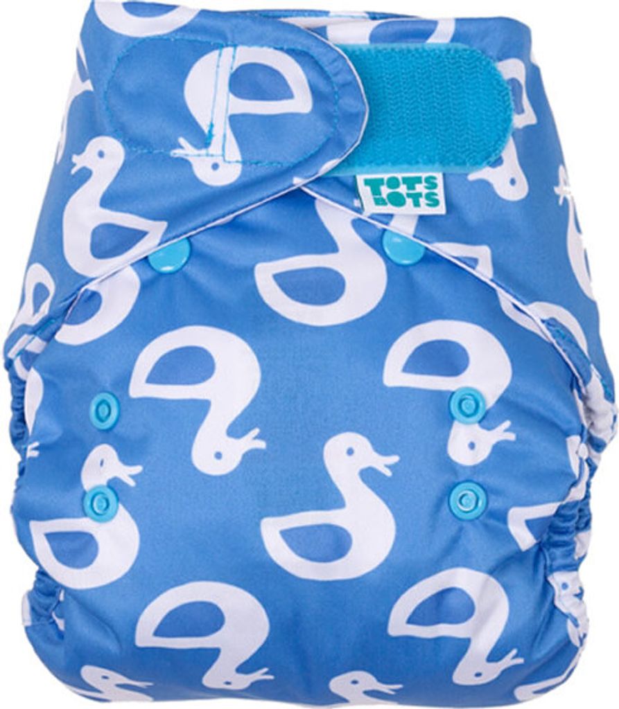 TotsBots Bamboozle Wrap V3 Überhose Gr. 1 (0-6,8 kg) Lucky Duck (Blau)