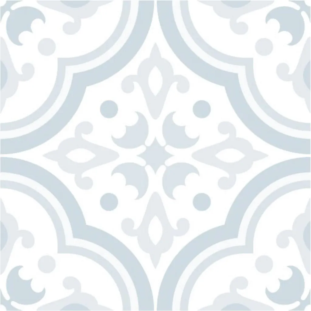 Set 8 Adesivi Piastrelle Lisbona Azzurro Polvere 30x30 cm Bagno