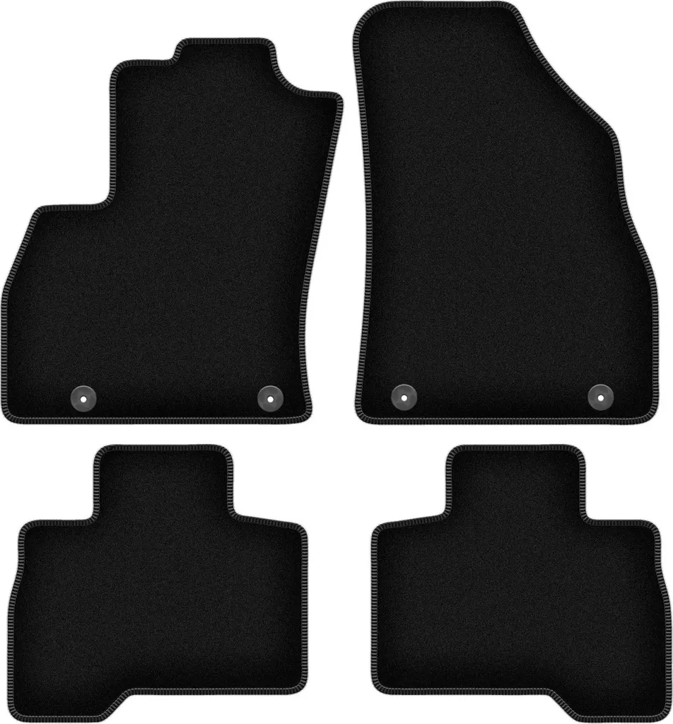 OFFERTA Tappetini Peugeot Bipper Velluto Nero - Set 4pz Fissaggi OK