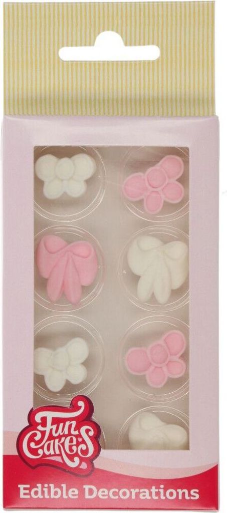 FunCakes Zuckerdekoration Schleifen - 8 Stück