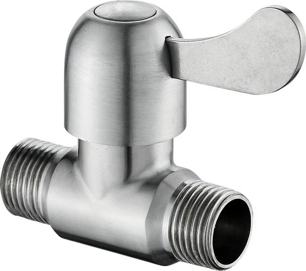 Valvola INF 304 Inox Satinato | Design Passante Filettato Maschio