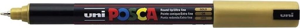 POSCA uni PC-1MR, 1 szt., Złoto, Końcówka pociskowa, Zdjęcie produktu 