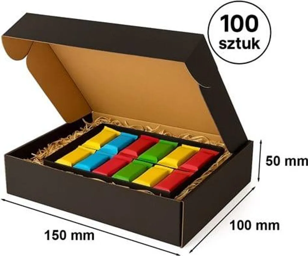 Boîte carton noir 150x100x50 mm - Stop aux colis abîmés - Lot de 100