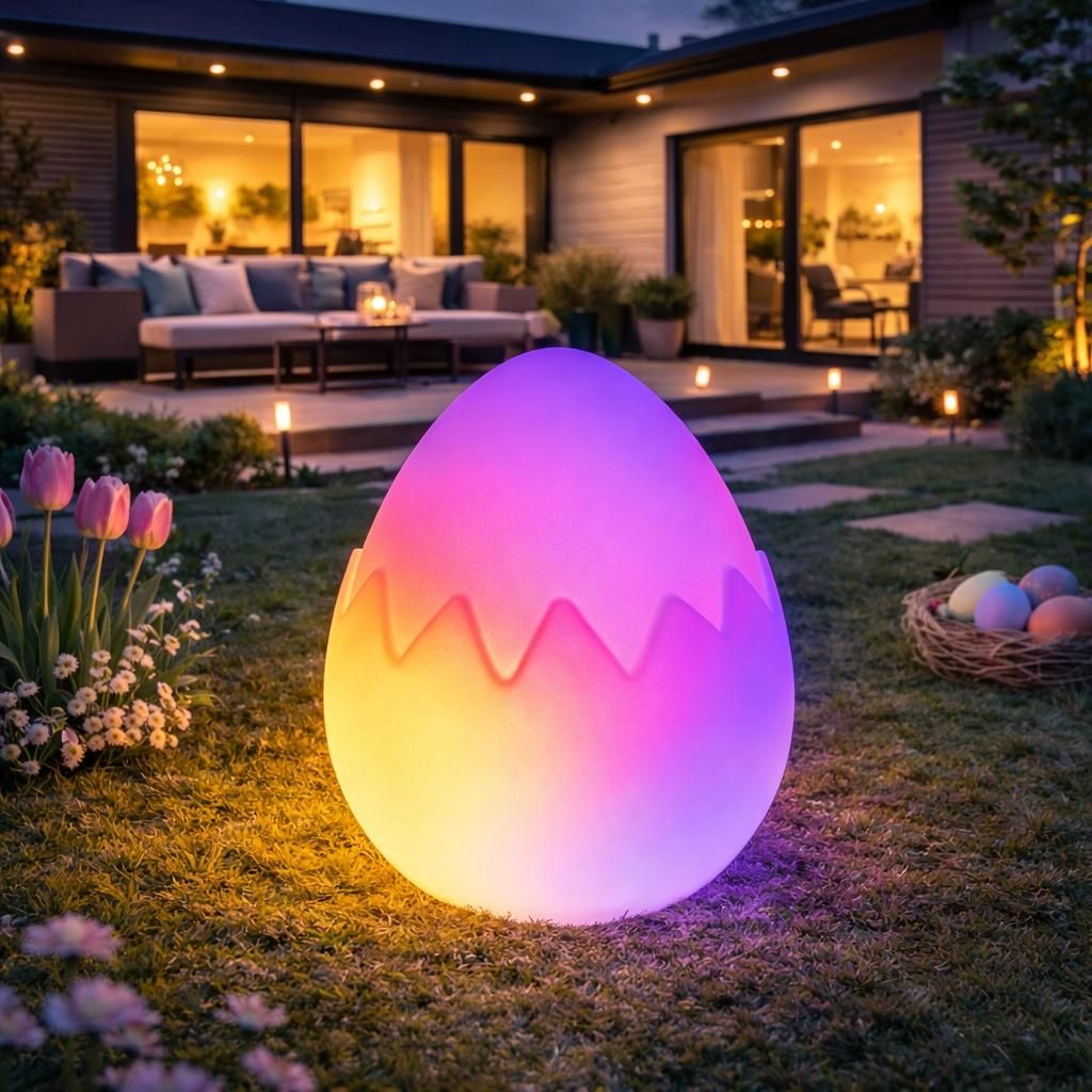 Solar Osterei RGBIC Magic Gartenleuchte Farbwechsel Fernbedienung LED Osterdeko