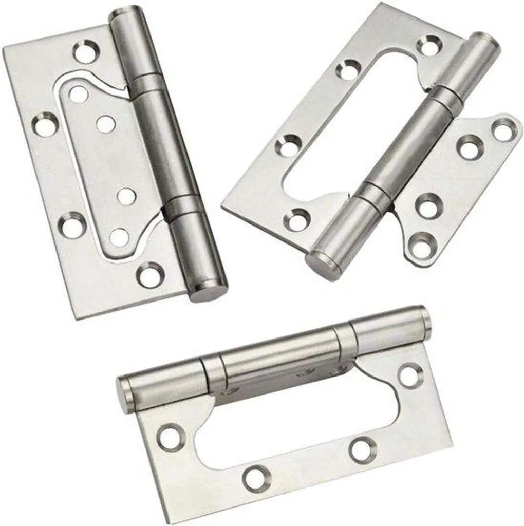 Charnières acier inoxydable 10 cm argent | Lot de 2 pièces robustes