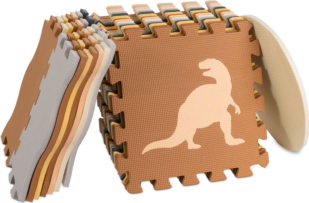 KIK Kontrastné penové puzzle 30 x 30 cm, 36 ks dinosaury, Obrázok produktu 3