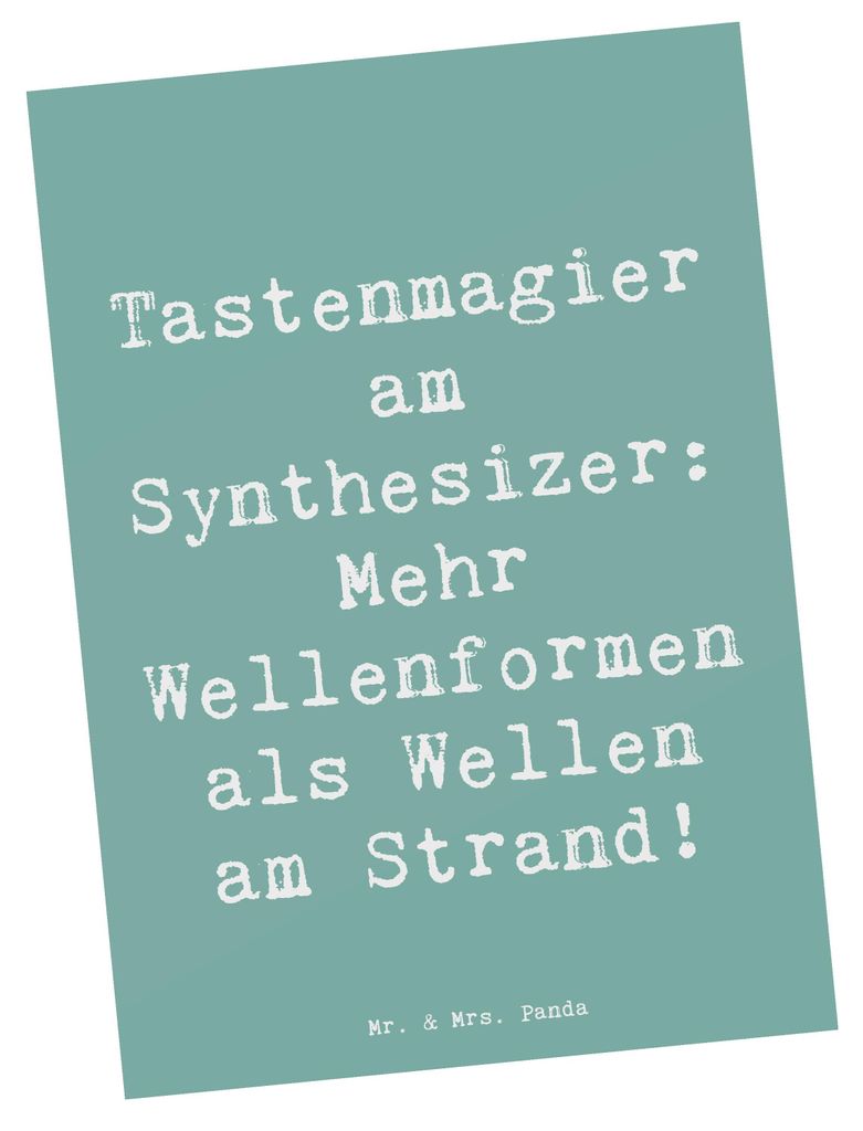 Mr. & Mrs. Panda Postkarte Spruch Synthesizer Magie - Meeresbrise - Geschenk, Musik, Postkarten, elektronisches Musikinstrument, Ansichtskarten, In...