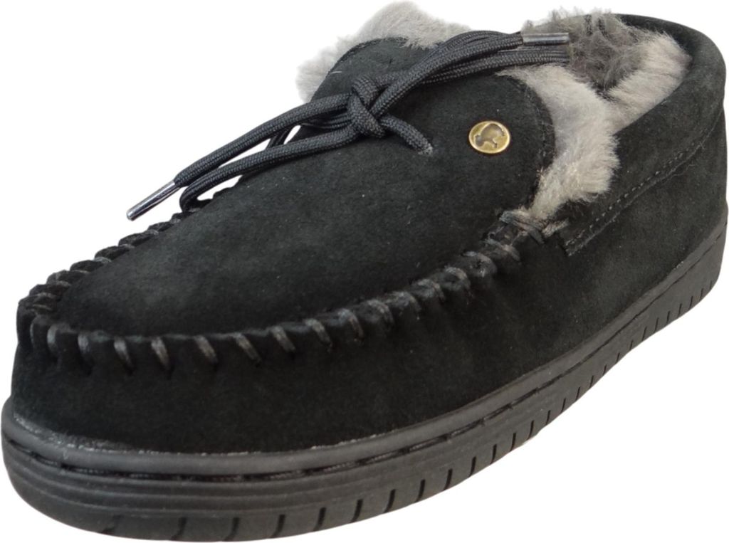 Warmbat Koala Suede Schwarz - Damen Hausschuhe - KLA341099