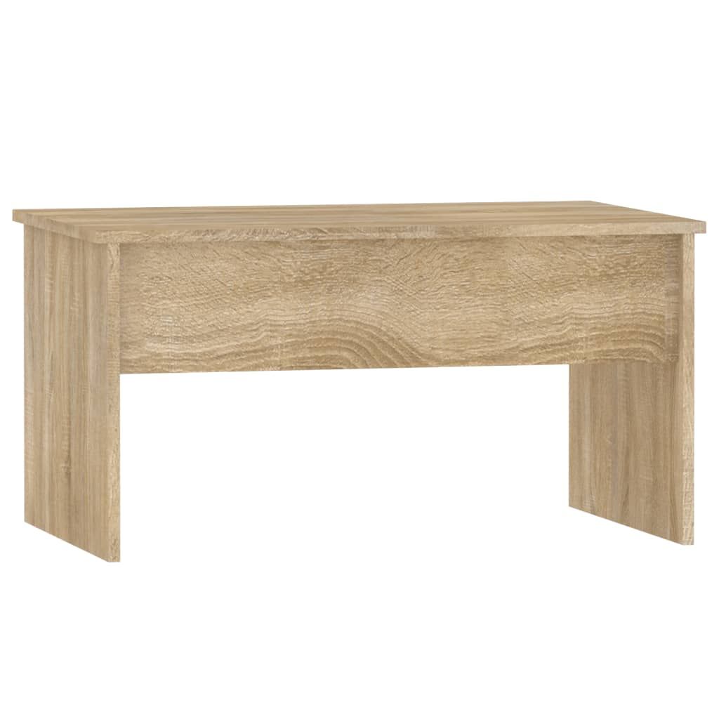 A plain studio shot of a wooden coffee table.