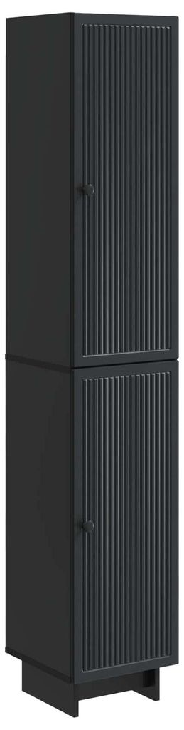 vidaXL Schrankset 2 pcs Schwarz 34,5 x 33 x 90 cm Holzwerkstoff