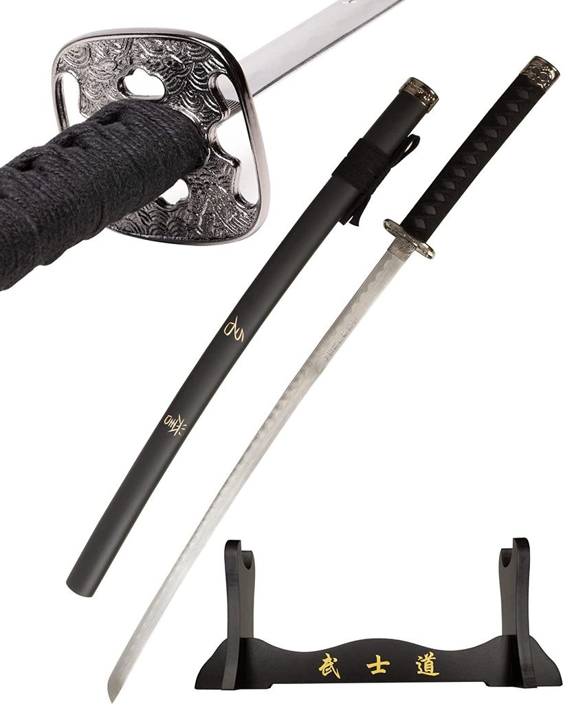 Katana Schwert für Training Samurai Schwert - Ninja Katana mit Einer Scheide und Stand zur Dekoration | TL492-395CA
