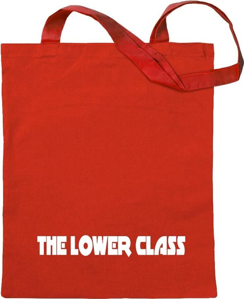Kiwistar - Baumwolltasche - rot - The Lower Class - Tragetasche Stoffbeutel Umhängetasche Langer Henkel