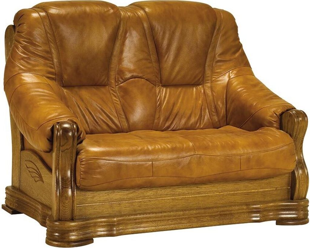 Rustikales 2-Sitzer Sofa Sonja in Echtleder