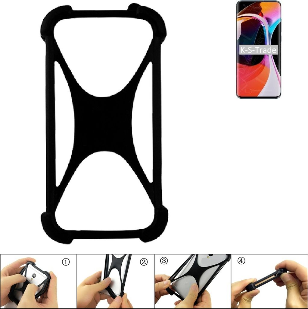 K-S-Trade Handy-Hülle Schutz-Hülle kompatibel mit Xiaomi Mi 10 Silikon Bumper TPU Softcase Smartphone Stoßschutz, schwarz