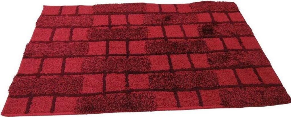Sanwood Badematte Badteppich Badvorleger Duschvorleger Badezimmerteppich 70x120 cm Dalia rotbraun