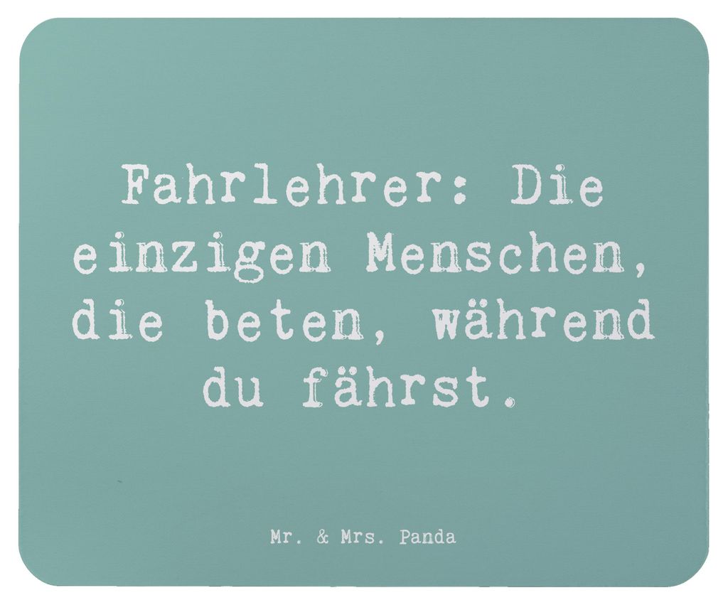 Mr. & Mrs. Panda Mauspad Spruch Fahrlehrer Engel - Meeresbrise - Geschenk, Fahren lernen, Fahrlehrerschule, mousematte, Auto, Berufe, computer mous...