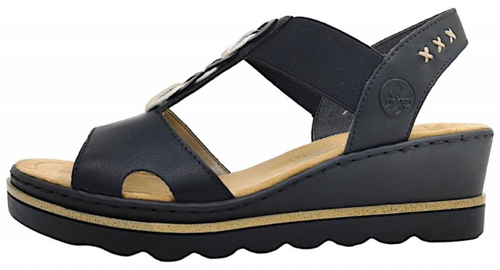 Rieker Sandalen Hak  Sandalen Hak - Zwart - Maat 42 Produktbild 