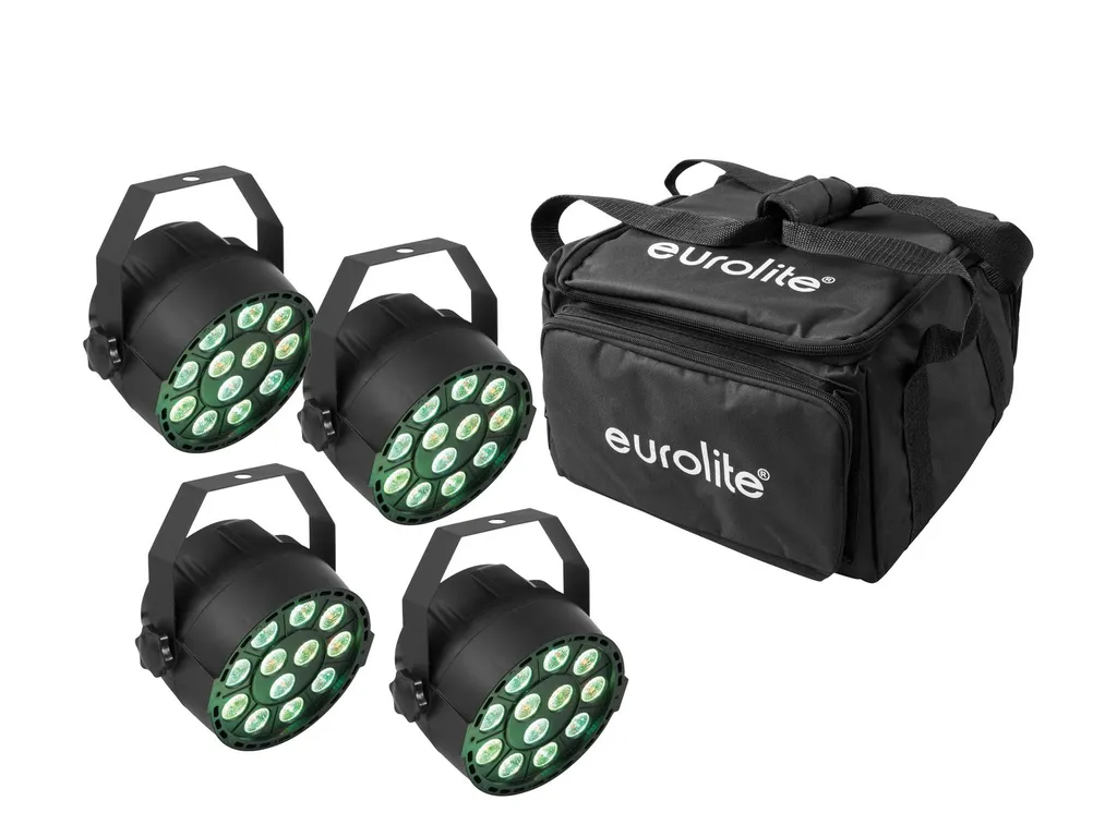 Set de 4 spots LED PARTY TCL avec sac de transport souple inclus