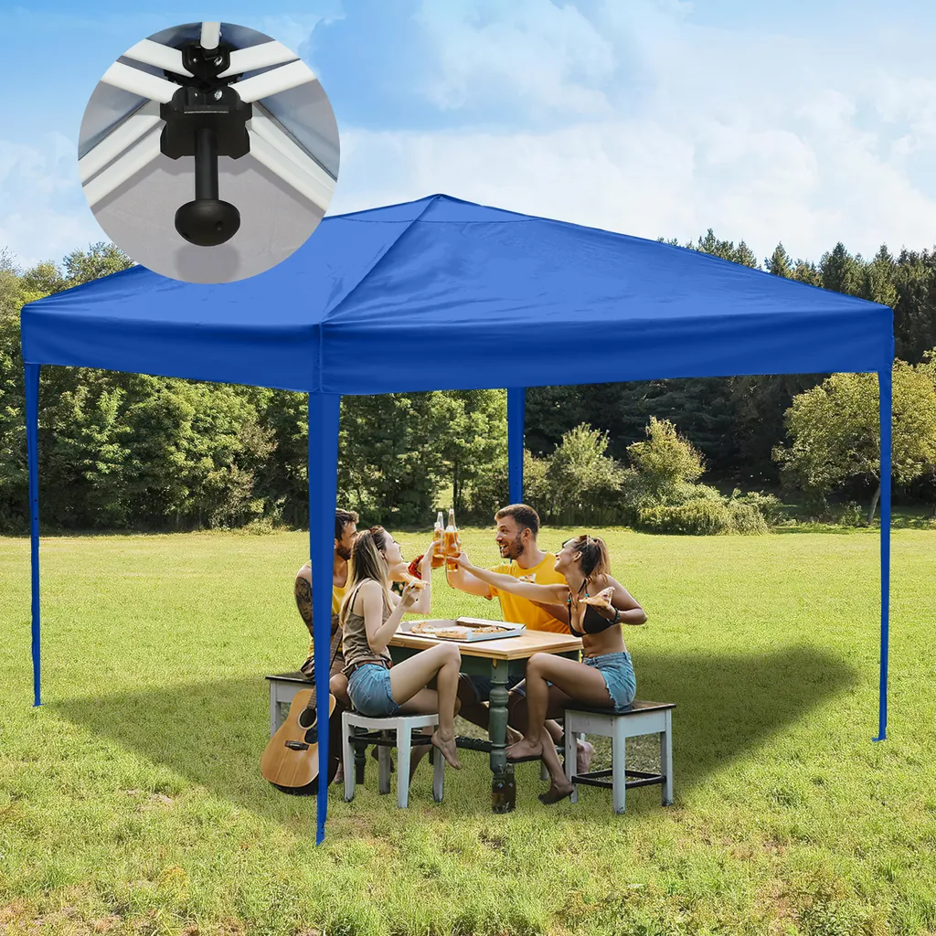 Aopunly Padiglione pieghevole Padiglioni e tende per feste 3x3m, Tenda da giardino per terrazza giardino festa, impermeabile ohn lati blu