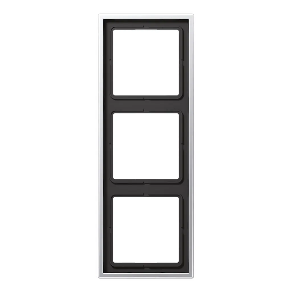 Cadre JUNG 3 postes aluminium métal mat design épuré pour série GEB-K