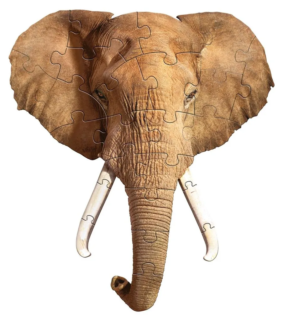 Puzzle Enfant 24 Pièces Éléphant - Jeu Éducatif et Ludique Mad Capp Toys