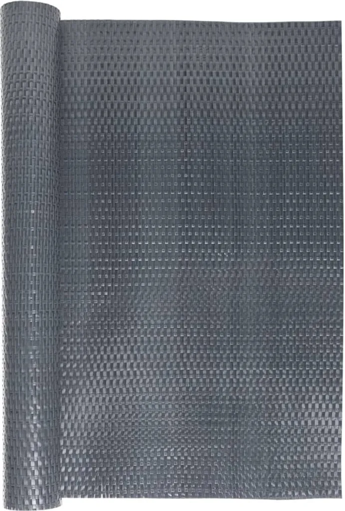 Pare-vue balcon anti vis-à-vis anthracite 600x80 cm poly rotin