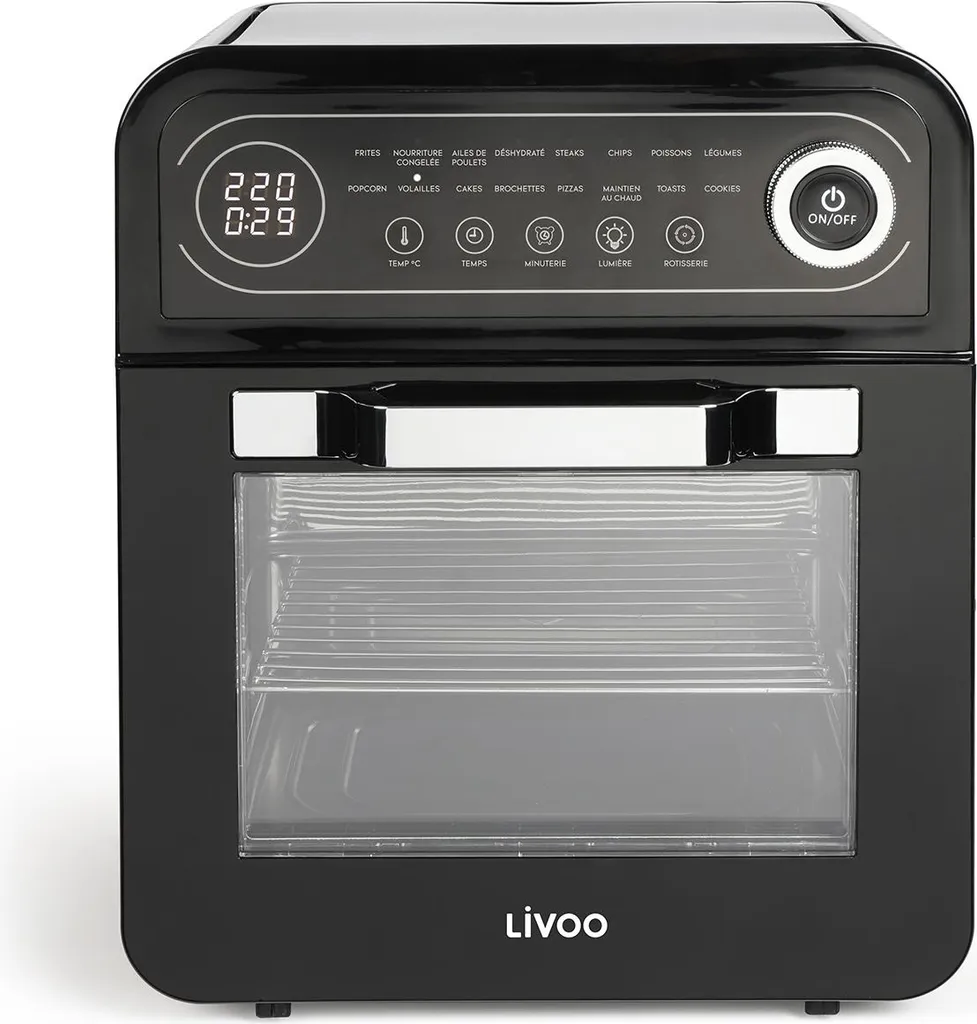 Mini four multifonction à air chaud 12L Livoo DOC255 Noir 1600W
