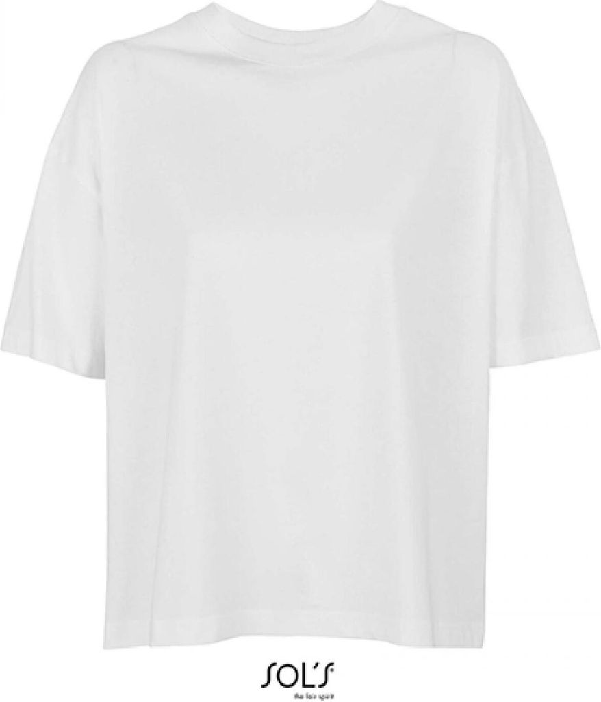 SOLs 03807 | WomenŽs Boxy Oversized T-Shirt - Gekämmte Baumwolle - Farbe: White - Größe: XL