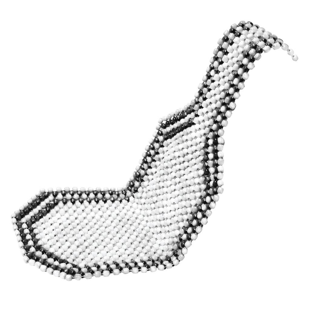 01124 Podložka sedadla s korálky, dlouhá, světlá Obrázek produktu 