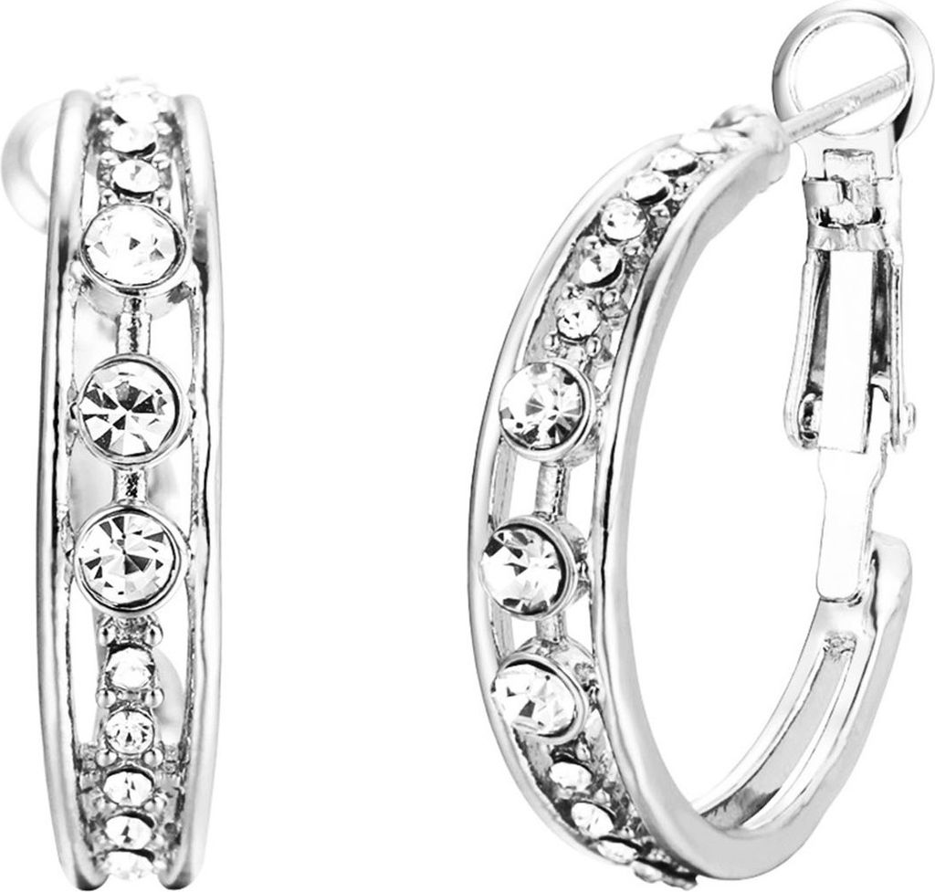 1 Paar Creolen für Damen, Strass-Intarsien, hohles Design, C-förmige Ohrringe, exquisite, leichte Ohrringe, Schmuckgeschenk