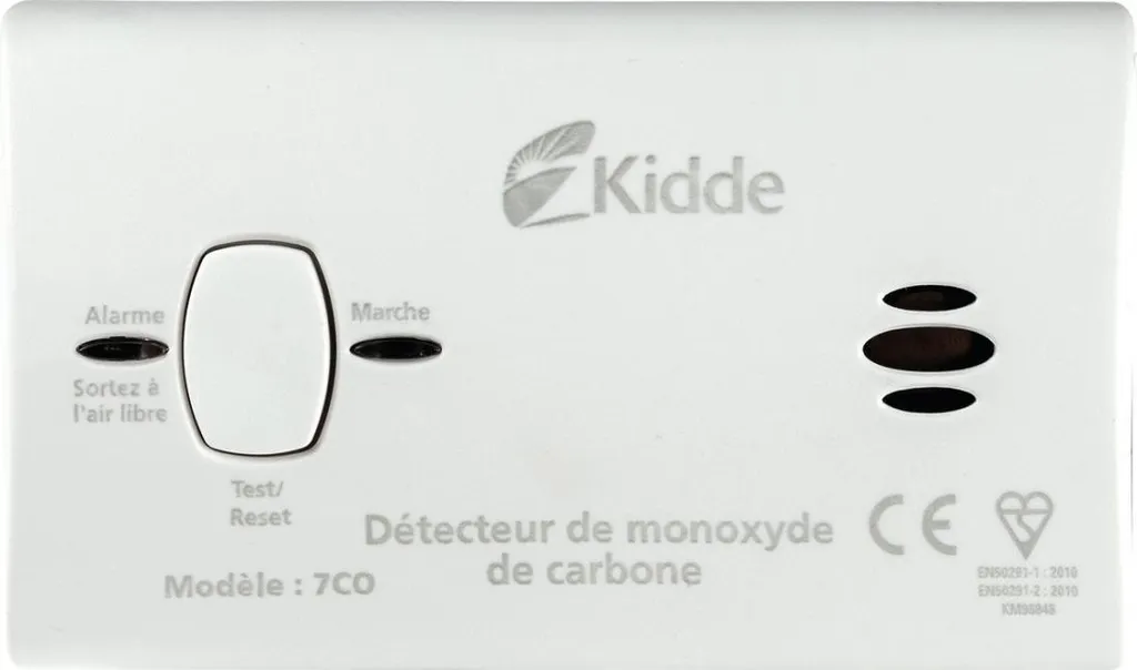 Alarme Monoxyde de Carbone Kidde Capteur de Gaz CO Fiable et Certifié CE