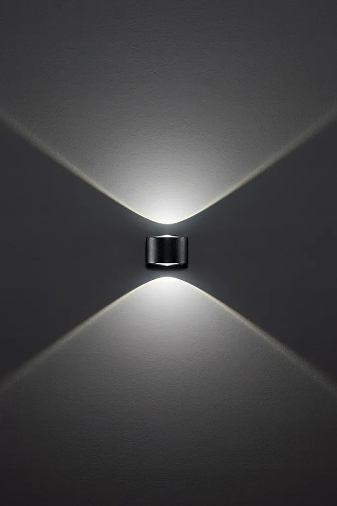 Applique LED Double Émission Perenz 12W 3000K Graphite en Aluminium IP65