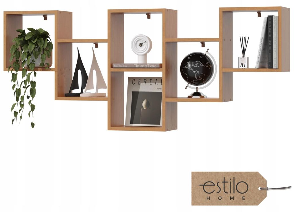 Wandregal Erle 160cm – Hängeregal aus MDF 18 mm – Bücherregal für Wohnzimmer, Schlafzimmer, Küche