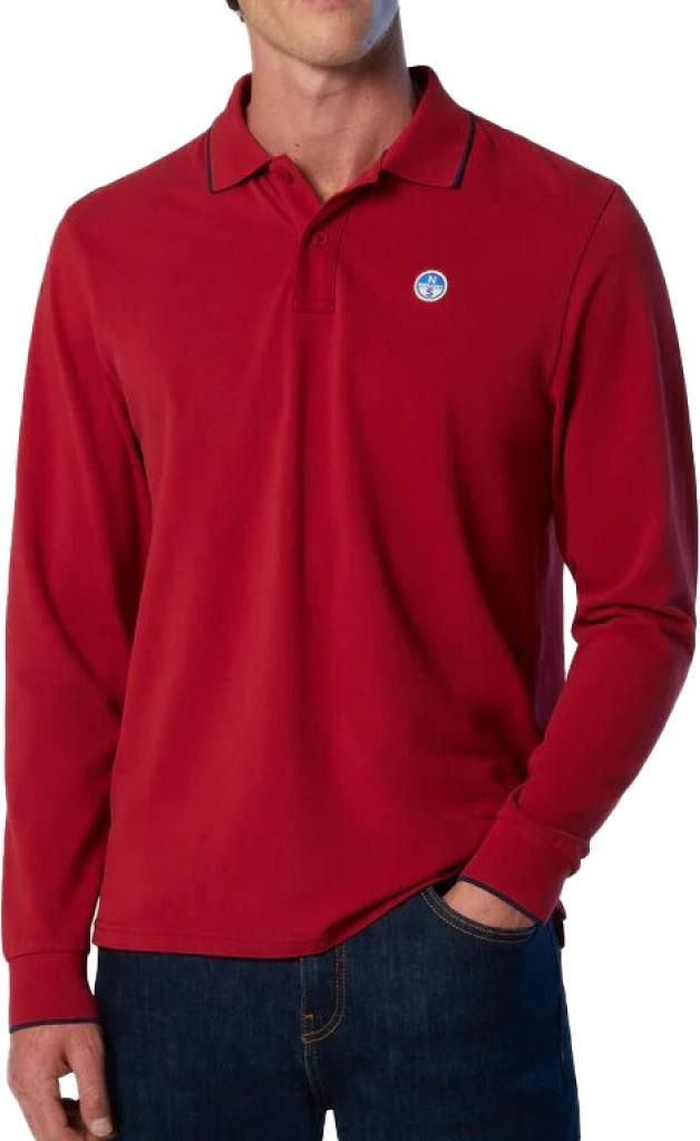 NORTH SAILS POLO LONG SLEEVE Rot