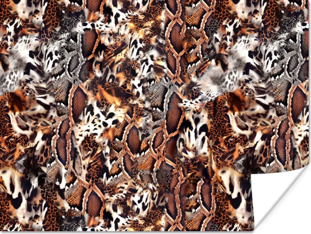 MuchoWow Poster Tierdruck - Tiger - Tiere 40x30 cm - Plakate für die Wände - Poster Wohnzimmer