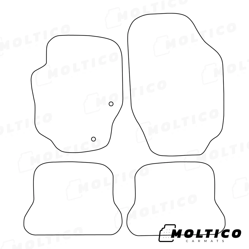 moto-MOLTICO tappetino conducente auto velours lato conducente tappetini auto nero tappetino conducente 1 pezzo si adatta Peugeot 106 1996-2003