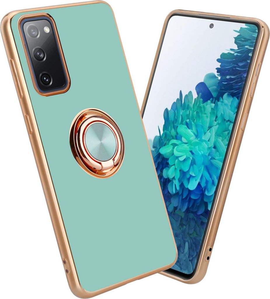 Cadorabo Schutzhülle für Samsung Galaxy S20 FE Hülle in Türkis Etui Case Cover Kameraschutz magnetische Autohalterung