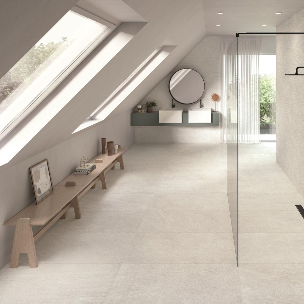 Fliesen Steinoptik Weiss 60x120 cm CASA39 Ergon Oros Stone