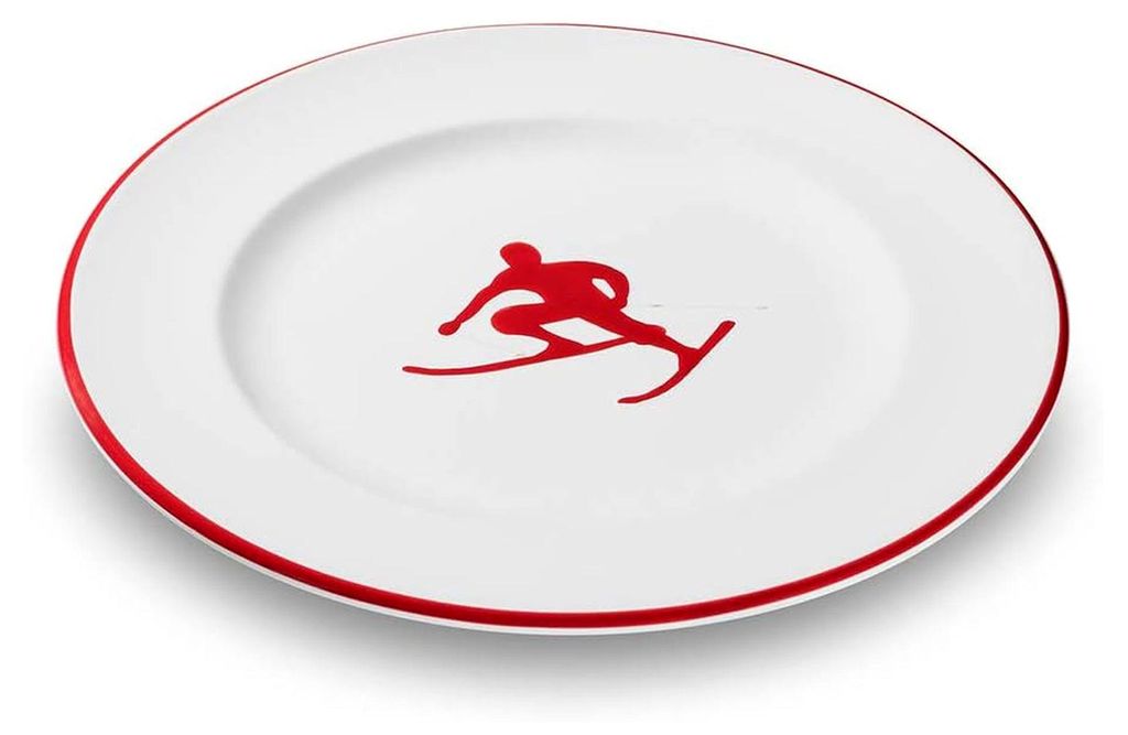 Dessertteller Gourmet Durchmesser: 22 cm rubinroter Toni Geschirr, handgemacht in Österreich