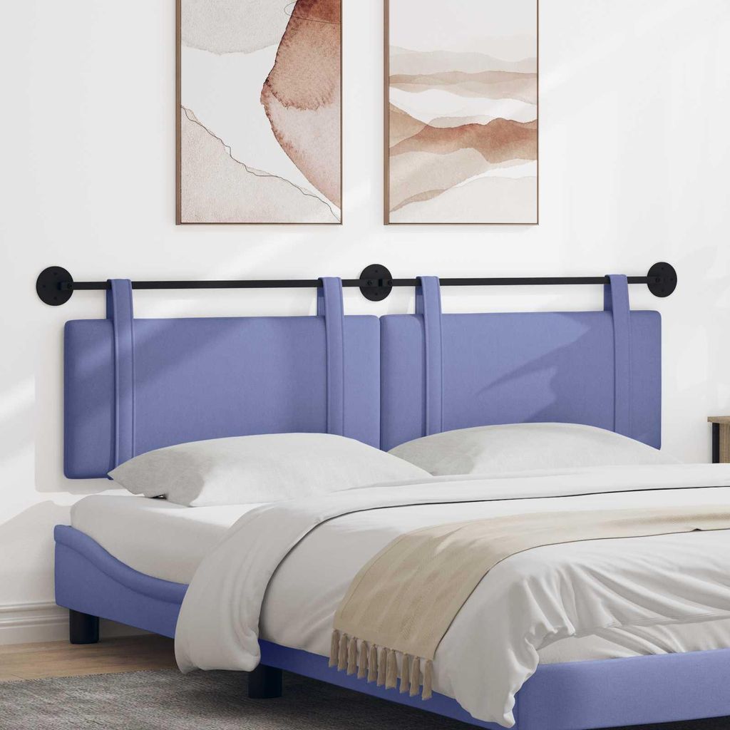 "im Sonderangebot"Hängevorderseite Wandmontiert 1 PC eleganten Look - CLORIS - für Schlafzimmer - Jeans blau 170x55x5 cm Stoff - Kopfteile Promot...